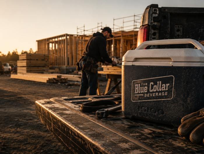 <h1>Built For <br/>Real Life</h1><h4><span style="text-decoration:underline"><strong>The Blue Collar Beverage origin story</strong></span></h4>